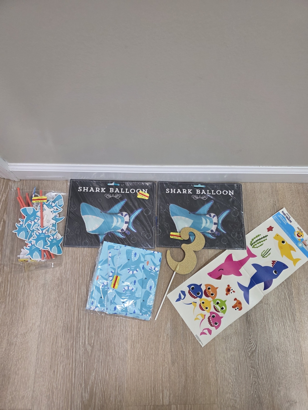 Shark Party Decorations Set for Kids - Blue